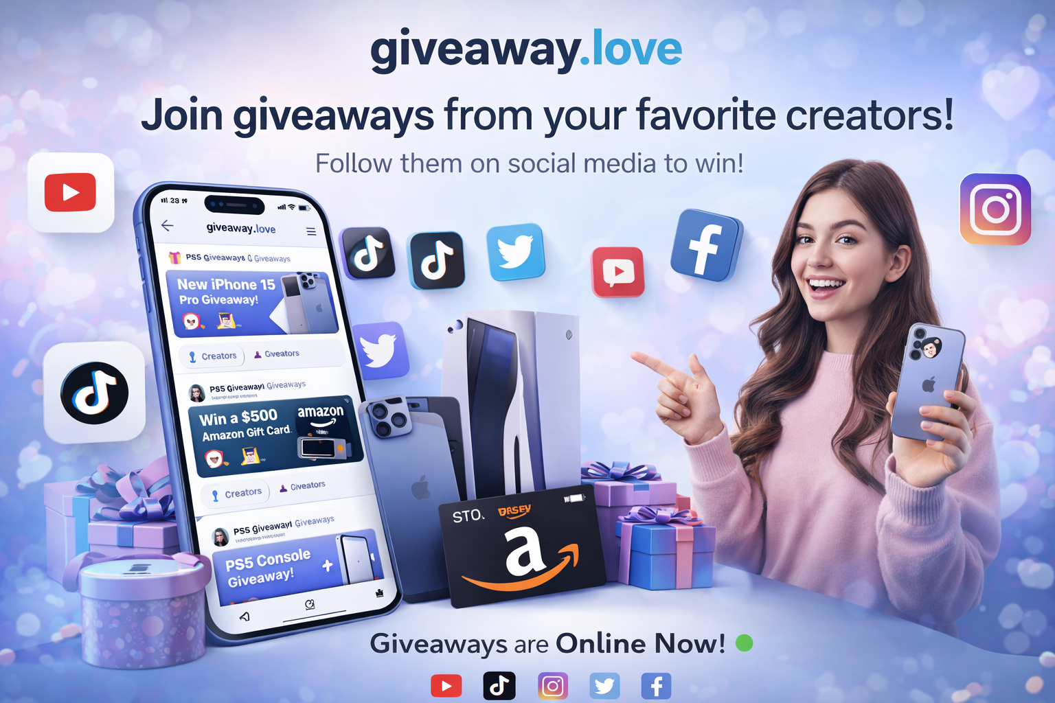 GiveawayLove - Win amazing prizes